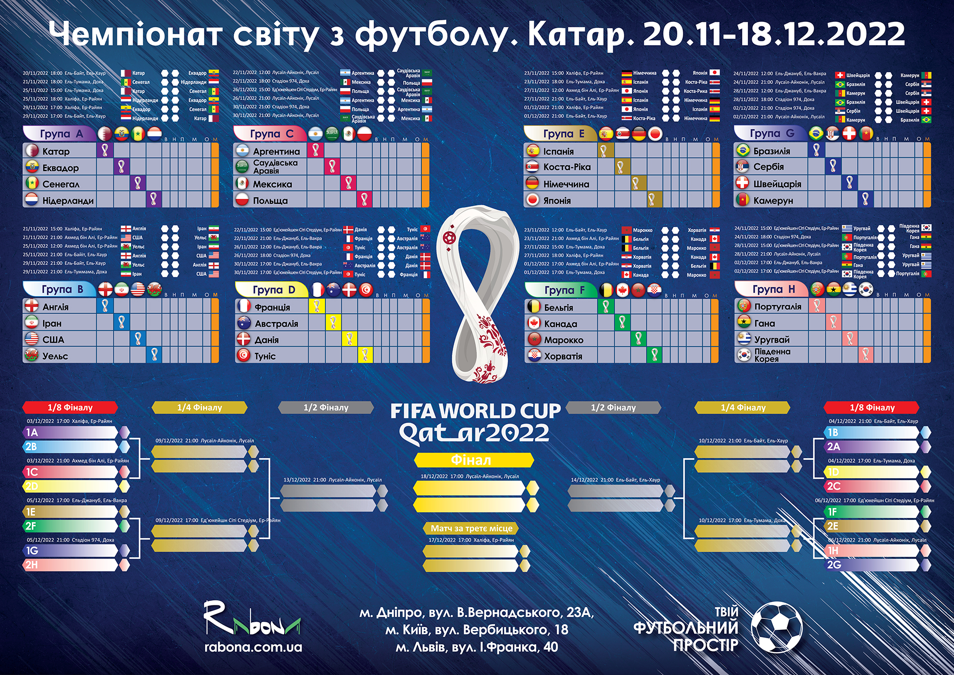 Дарим плакат! Чемпионат Мира по футболу 2022 в Катаре